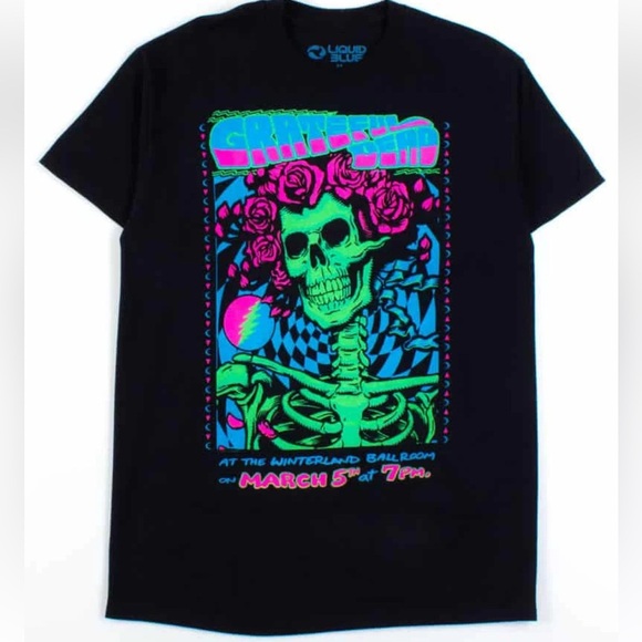 Grateful Dead Bertha Winterland Ballroom  Licensed Medium Liquid Blue - Picture 1 of 8